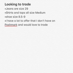 Trades!!!!!👚👖👡